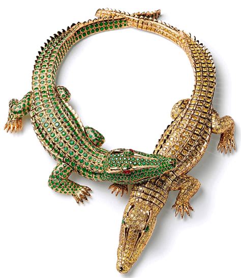 alligator necklace cartier|cartier crocodile necklace.